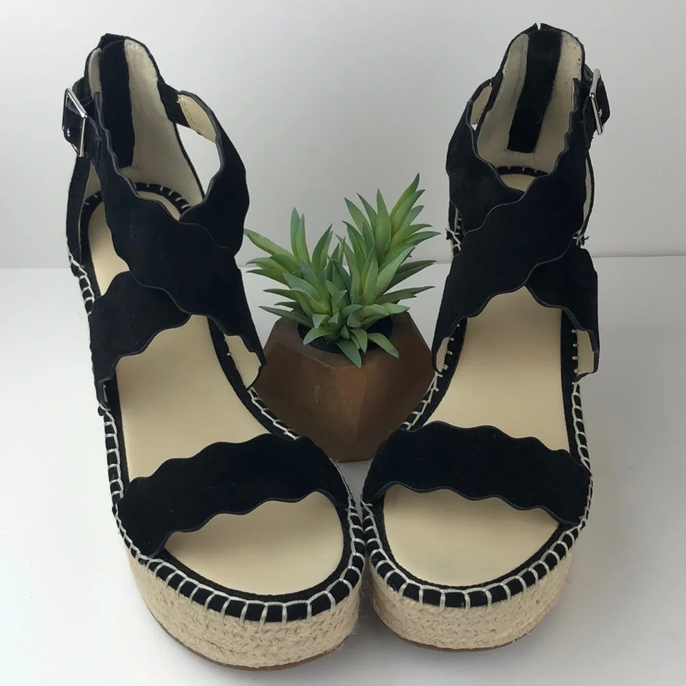 NEW Marc Fisher Calita Espadrille Wedges 11